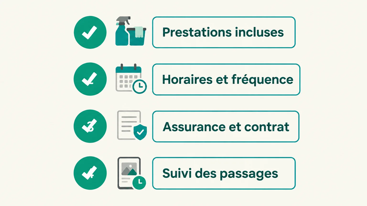 Checklist des critères pour comparer des prestataires de nettoyage de bureaux